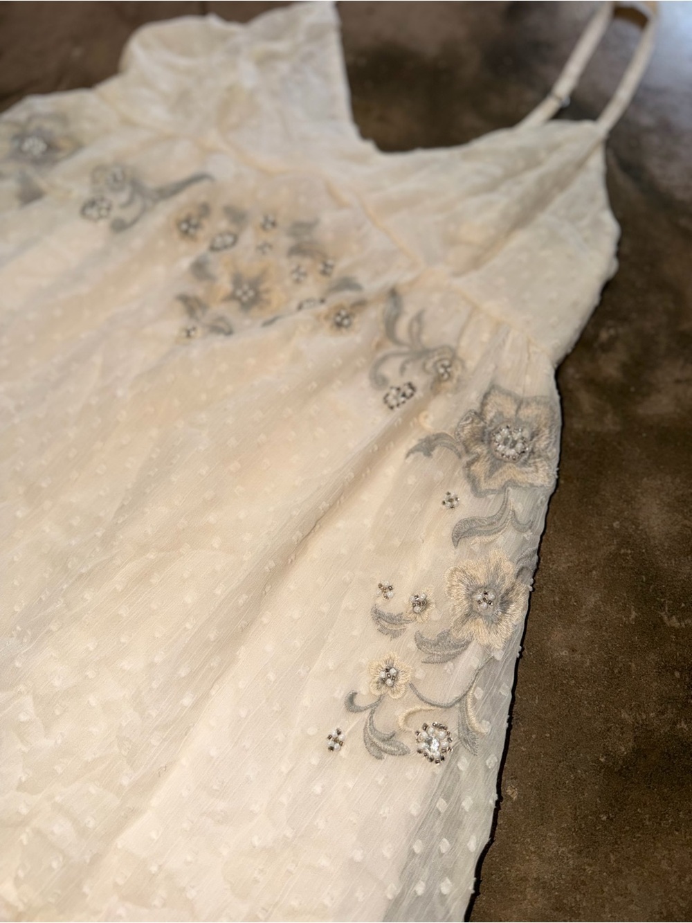 Abercrombie & Fitch Swiss Dot Embroidered Babydoll Mini Dress XS Homecoming - Picture 2 of 11